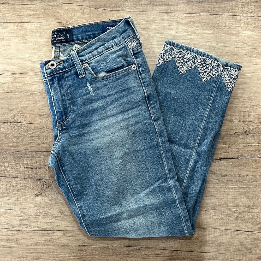 Lucky Brand Embroidered Sweet Crop Jeans Size 0/25